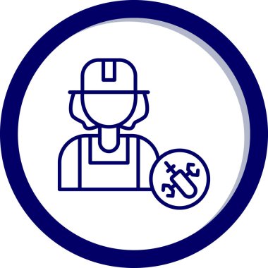 İşçi simgesinin vektör illüstrasyonu