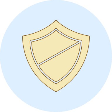 kalkan ikon vektör illüstrasyonu