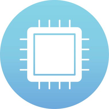 İşlemci. Web simgesi basit illüstrasyon