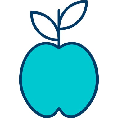 elma meyve ikonu vektör illüstrasyonu