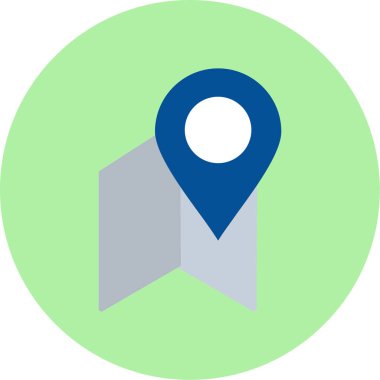 konum haritası simgesi düz biçimli