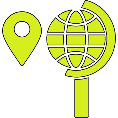 konum pin simgesi vektör illüstrasyonu