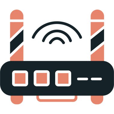 Kablosuz. Web simgesi basit illüstrasyon