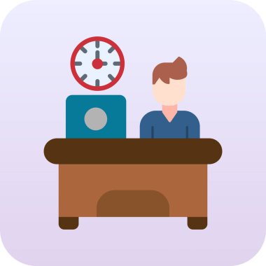 Adam evde bilgisayar vektör çizimi tasarımı ile çalışıyor