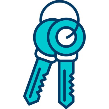 anahtar simgesi, basit vektör çizim