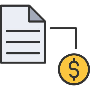 dosya vektör renk çizgisi simgesi