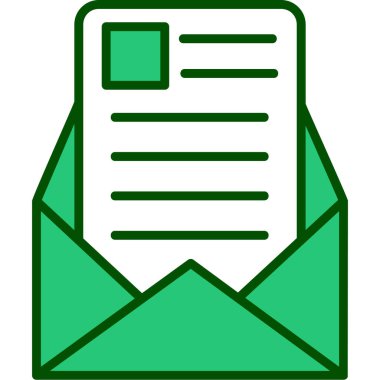 zarf e- posta simgesi vektör illüstrasyonu