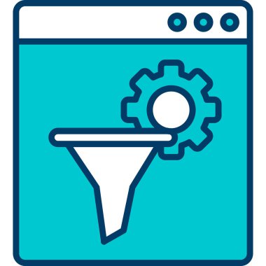 Web tasarımı ve geliştirme renkli çizgi simgesi. vektör