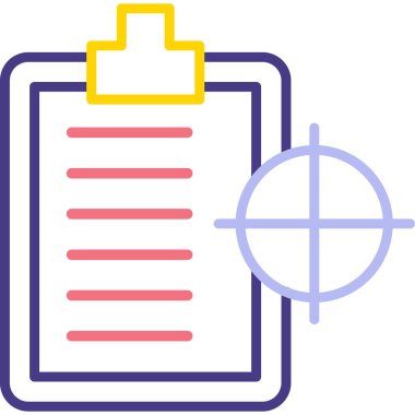 Yapılacaklar listesi web simgesi vektör çizimi