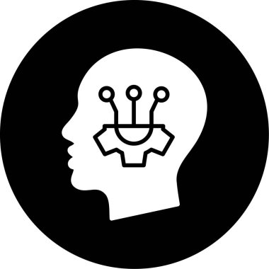 beyin ikonu vektör illüstrasyonu