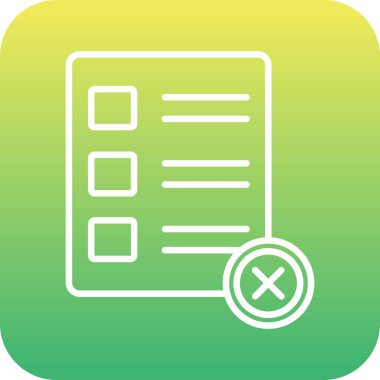 Kontrol listesi simgesinin vektör illüstrasyonu