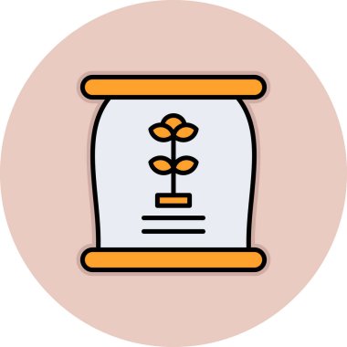 Bitki simgesinin vektör illüstrasyonu