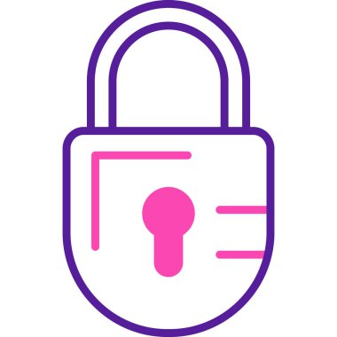 Kilit. Web simgesi basit illüstrasyon