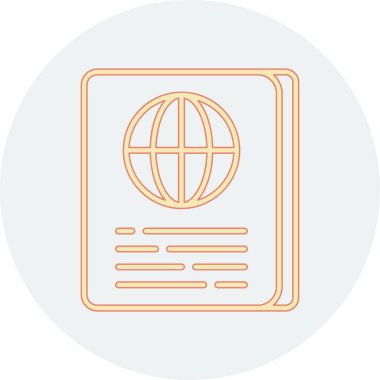 Passport web simgesi, vektör çizim
