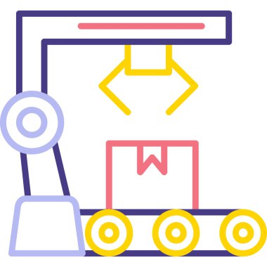 Taşıyıcı. Web simgesi basit illüstrasyon