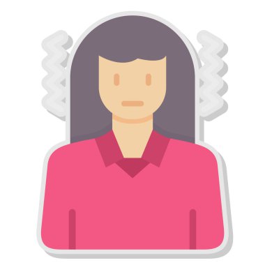 Kadın düz vektör simgesi