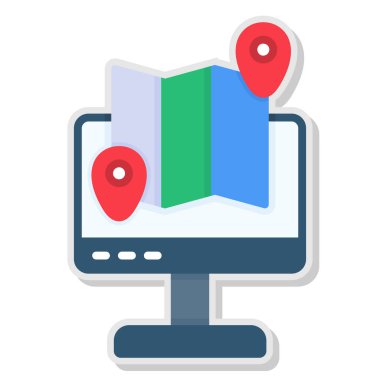 konum haritası vektör illüstrasyonu