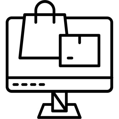 Alışveriş. Web simgesi basit illüstrasyon