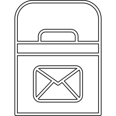 Zarf posta simge vektör illüstrasyon izole