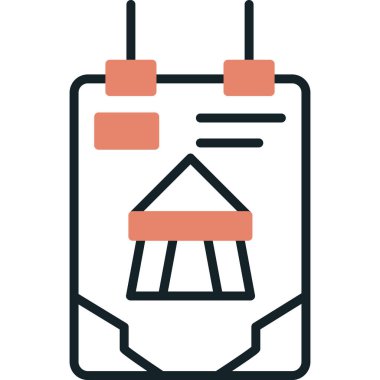 Kamp Çantası. Web simgesi basit illüstrasyon