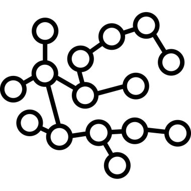 Molekül yapısı simgesi, anahat stili