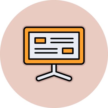 Dizüstü bilgisayar simgesinin vektör çizimi