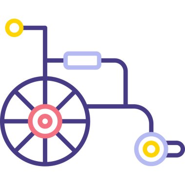araba tekeri vektör simgesi, illüstrasyon