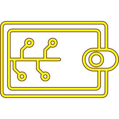 İşlemci simgesi vektör illüstrasyon tasarımlı devre kartı