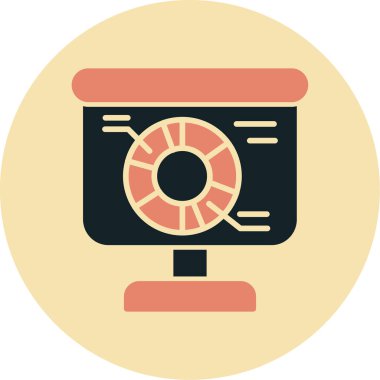 Yazıcı simgesi vektör illüstrasyonu