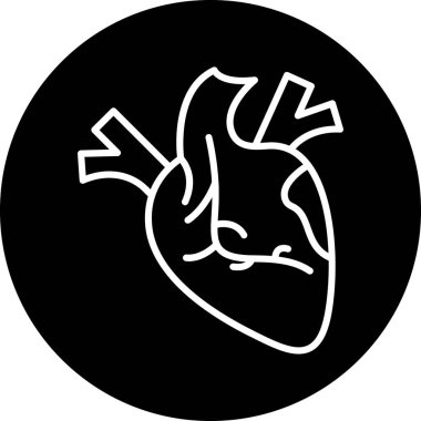 Kalp simgesinin vektör illüstrasyonu