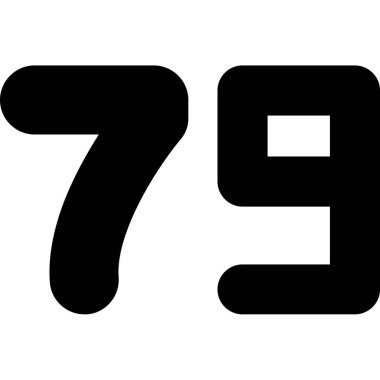 Numarası 718, siyah, beyaz arka planda izole edilmiş, 3 boyutlu.