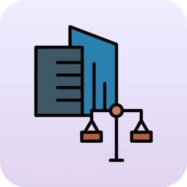 Adalet ve hukuk vektörü tasarım illüstrasyonu