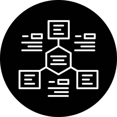 veri ağı simgesi, vektör illüstrasyonu