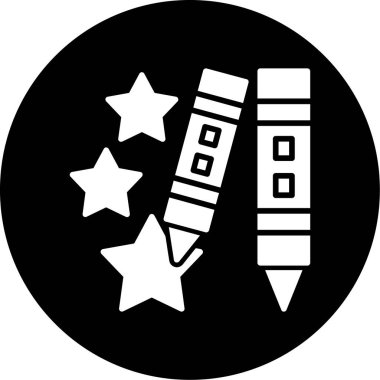 Bir yıldız simgesinin vektör illüstrasyonu