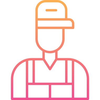 İnşaat işçisi simgesi - taslak biçimi