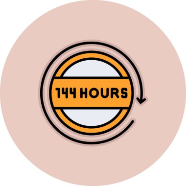 Bir saat simgesinin vektör illüstrasyonu