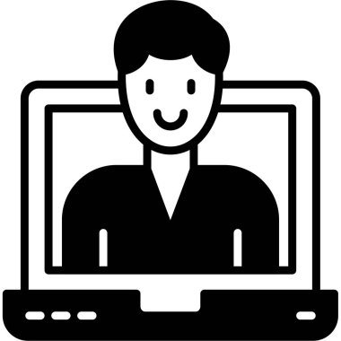 İş adamı simgesi, vektör illüstrasyonu