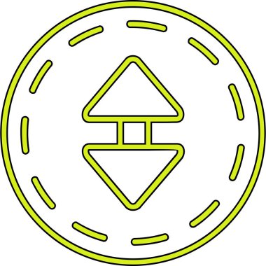 Para birimi değişim simgesi ana hat biçiminde