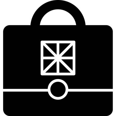 Çanta. Web simgesi basit illüstrasyon