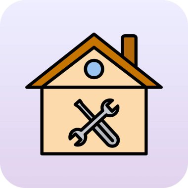 Ev ikonu. vektör illüstrasyonu