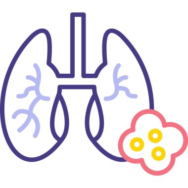 Lung Simge Vektör İllüstrasyonu