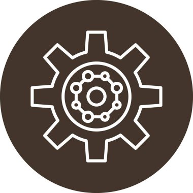 Modern dişli simgesinin vektör çizimi