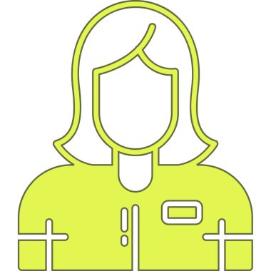 Bir kadın avatar simgesinin vektör çizimi