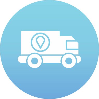 Bir kamyon simgesinin vektör çizimi