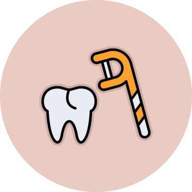 diş simgesi vektör illüstrasyonu