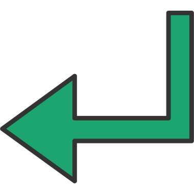 ok sağ vektör simgesi. biçim ana simge simgesi simgesi, eko yeşil renk, beyaz arkaplan