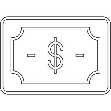 Para ikonu. Beyaz arkaplanda izole edilmiş web tasarımı için ana para vektörü simgesi