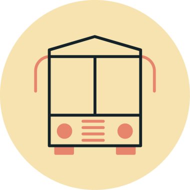 tren. Web simgesi basit illüstrasyon