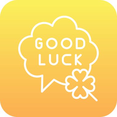 Beyaz arka planda iyi şanslar vektör çizimi. Birinci kalite semboller. kavram ve grafik tasarımı için vektör çizgisi düz simgesi.