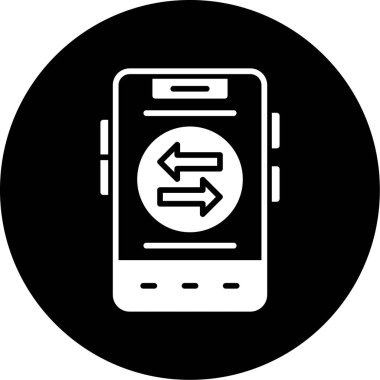 Hareket eden telefon simgesi illüstrasyon tasarım